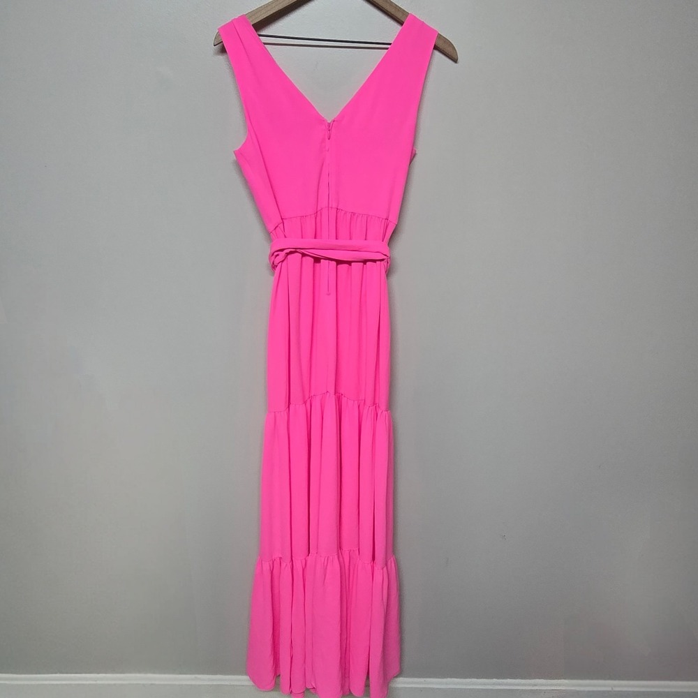 Lilly Pulitzer Maurine‎ Sleeveless Tiered Maxi Dress Prosecco Pink Sz 2 Resort - Picture 6 of 13
